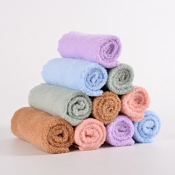 High-Density Coral Velvet Small Square Towel 30*30 Kidsren's Face Wash Hand Towel Kitchen Rag Cleaning Towel Kindergarten Square Towel