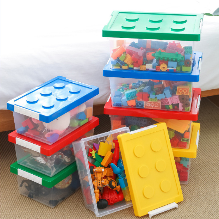 Storage Box Children's Building Blocks Lego Storage Box Transparent Storage Box with Lid Large Size