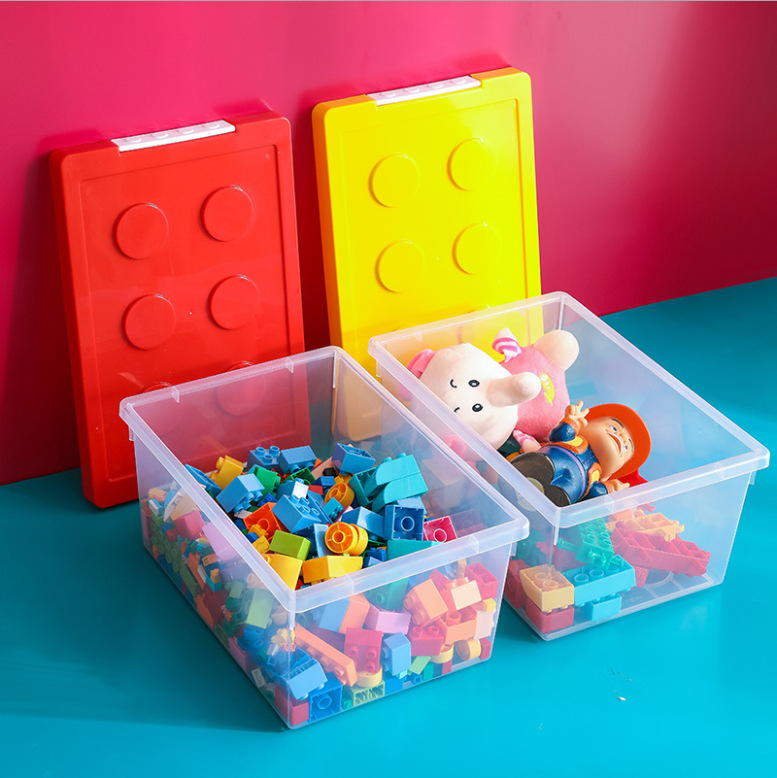 Storage Box Children's Building Blocks Lego Storage Box Transparent Storage Box with Lid Large Size