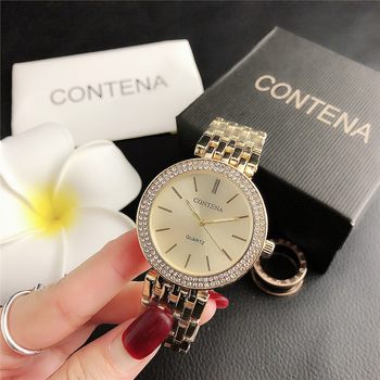 New Steel Band Watch Gypsophila Rhinestone Set with Diamonds Full Dial Fashion Ladies Quartz Watch Manufacturer Wholesale