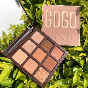 Gogo Dance Chocolate 9 Color Eyeshadow Plate Earth Color Pearlescent Matte Waterproof Jiugongge Eyeshadow Small Plate Portable ins