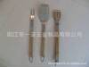 P-011Fd Wooden Handle Stainless Steel Grill Utensils, Barbecue Tools Bbq Shovel Fork Brush Clip Planer