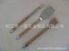P-011Fd Wooden Handle Stainless Steel Grill Utensils, Barbecue Tools Bbq Shovel Fork Brush Clip Planer