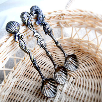 Ocean series of foreign trade Wholesale shell small spoon mixing spoon [JYV04-Sea]]