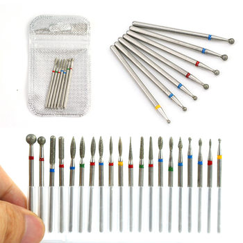 Manicure Silver Polishing Head Tungsten Steel 7-Piece Set Diamond Manicure Carving Polishing Head Manicure Tool Nail Removal