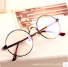 Round plain glasses retro blue film men's and women's decorative frame metal Prince glasses plain glasses 702 frame