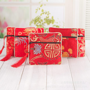 Vintage Palace Jewelry Packaging Bag Jewelry Storage Bag Bracelet Jewelry Bundle Pocket Flannel Brocade Small Cloth Bag