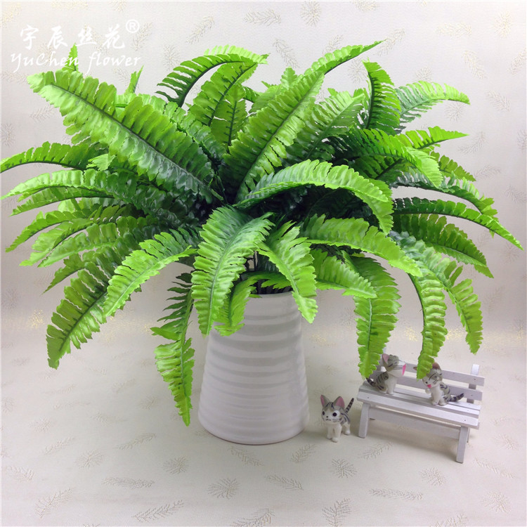 โรงงานขายส่ง 7 - pronged 21 ใบขนาดเล็กหญ้าเปอร์เซียจำลองหญ้า...