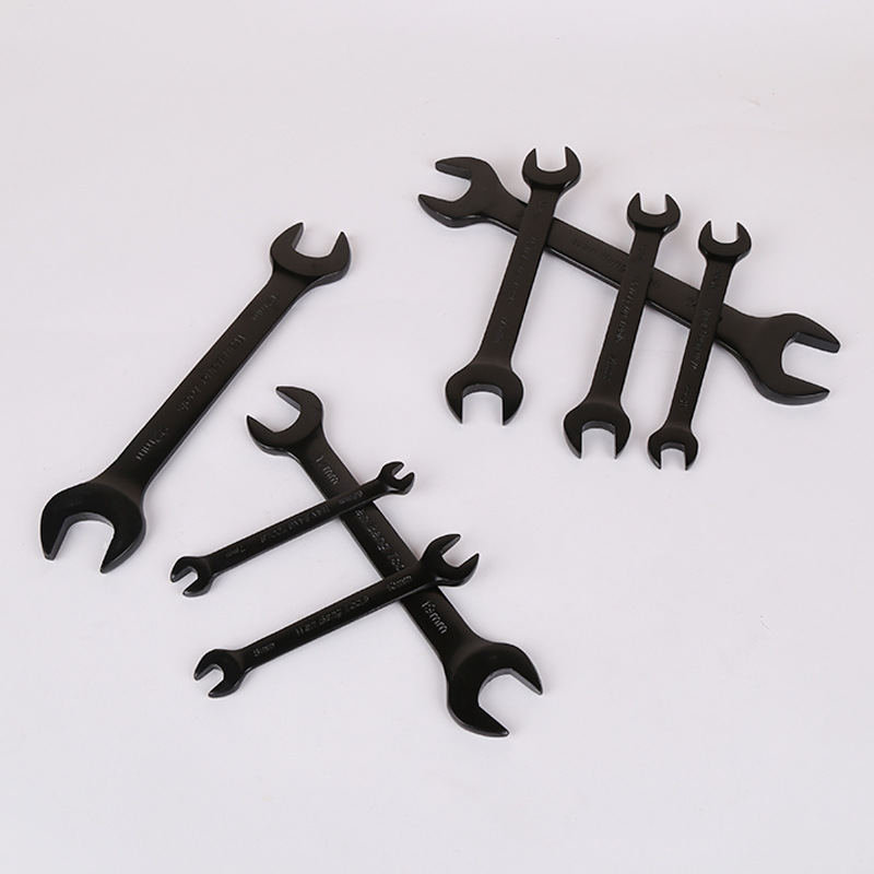 万邦工具 黑色电泳呆扳 棘轮扳手 开口梅花 两用扳手呆梅工具