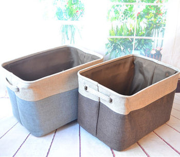 Coverless Cotton and Linen Storage Box Canvas Clothes Tidying Box Toy Storage Box Storage Bag Car Storage Box