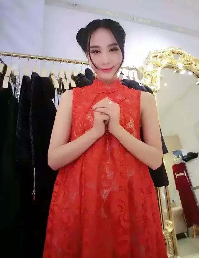 Đầm maxi nữ thắt eo ren đỏ dự tiệc — Đỏ chi tiết 4