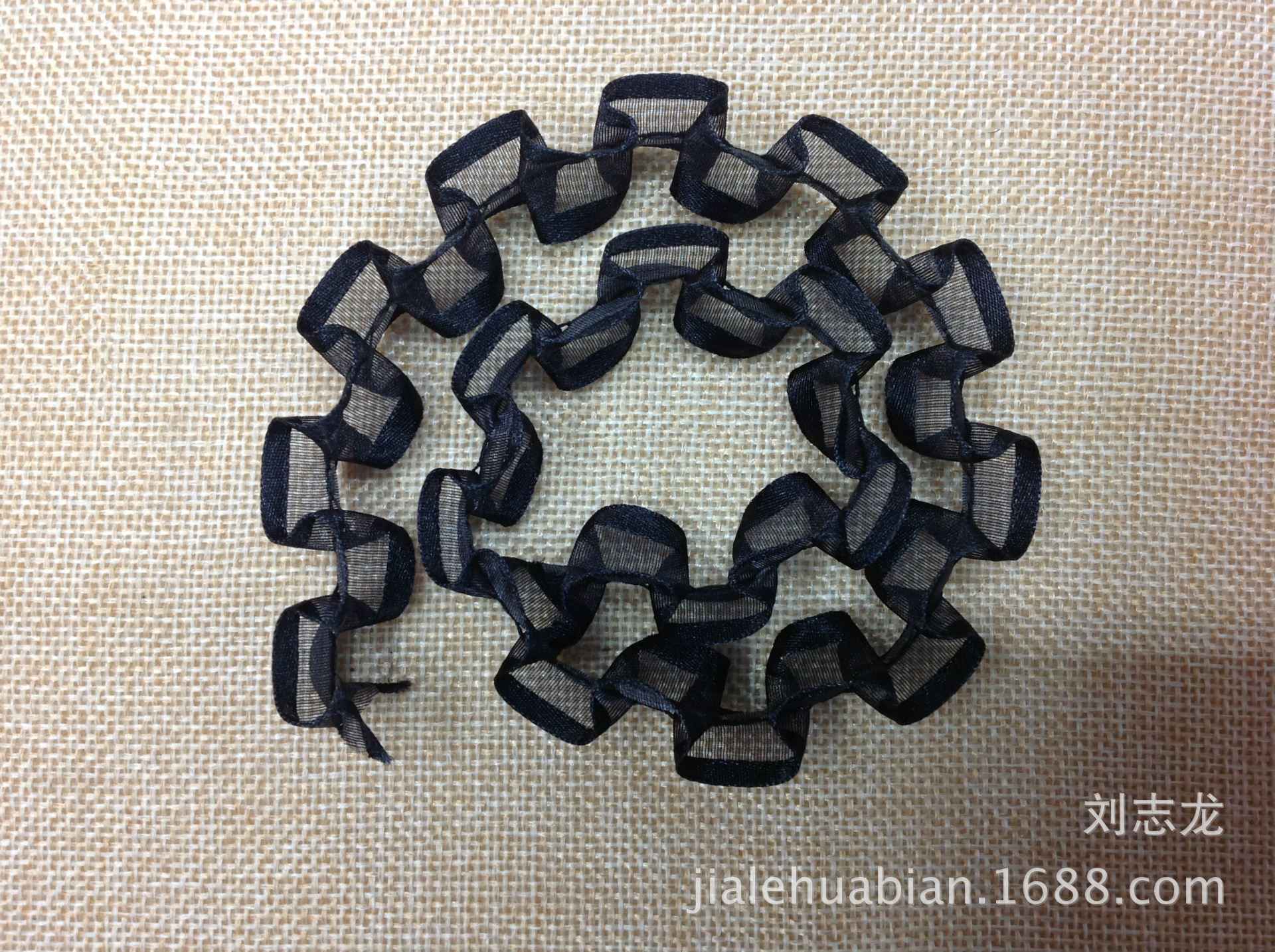 In stock supply 2CM wide edge yarn wrinkle lace high-end clothing accessories DIY handmade