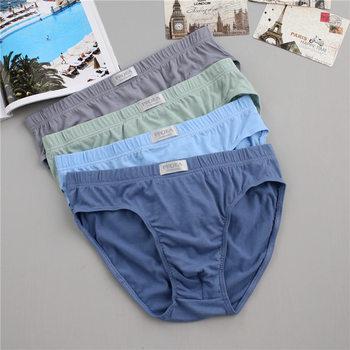 2 Baoluyi 95% cotton men's underwear waist breathable loose size youth briefs wholesale 5020