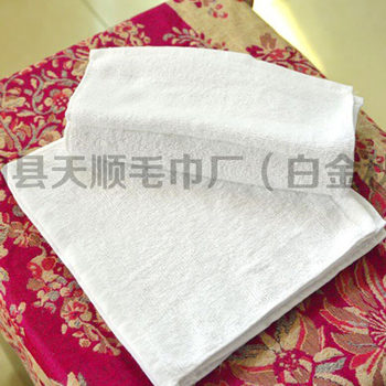 Disposable white towel 28g white towel cotton towel small square towel hotel supply catering