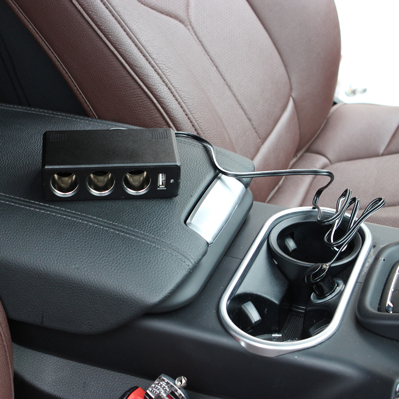 Shunwei 24V to 12v converter 24V car one minute three cigarette lighter with USB one drag three SD-1930