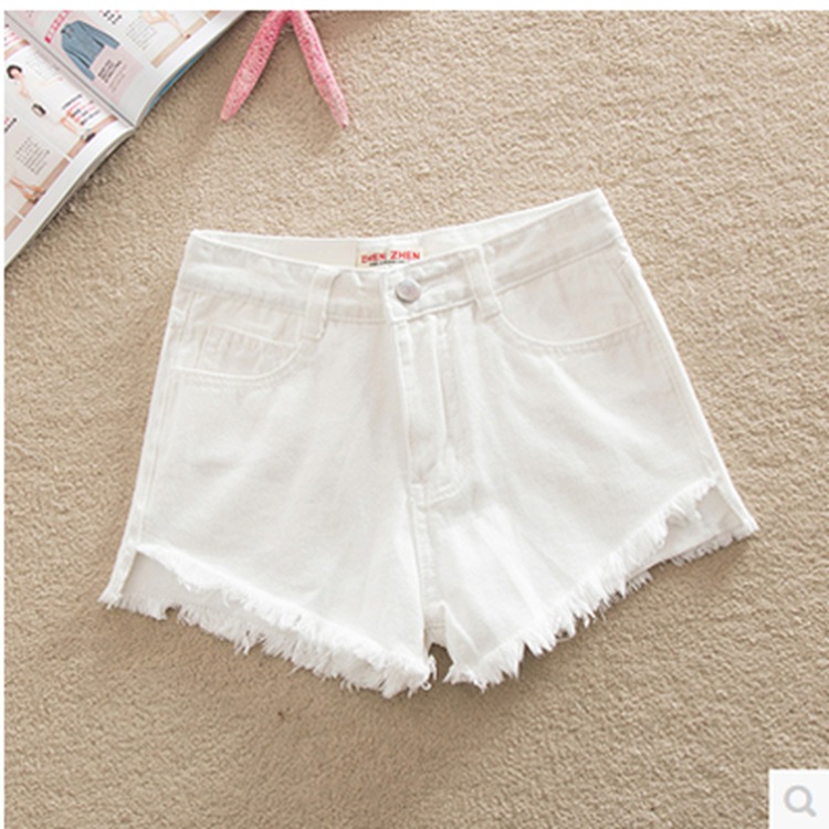 High Waisted Denim Shorts Loose Fit Front Short Back Long Korean Style Summer Fashion Wholesale Available