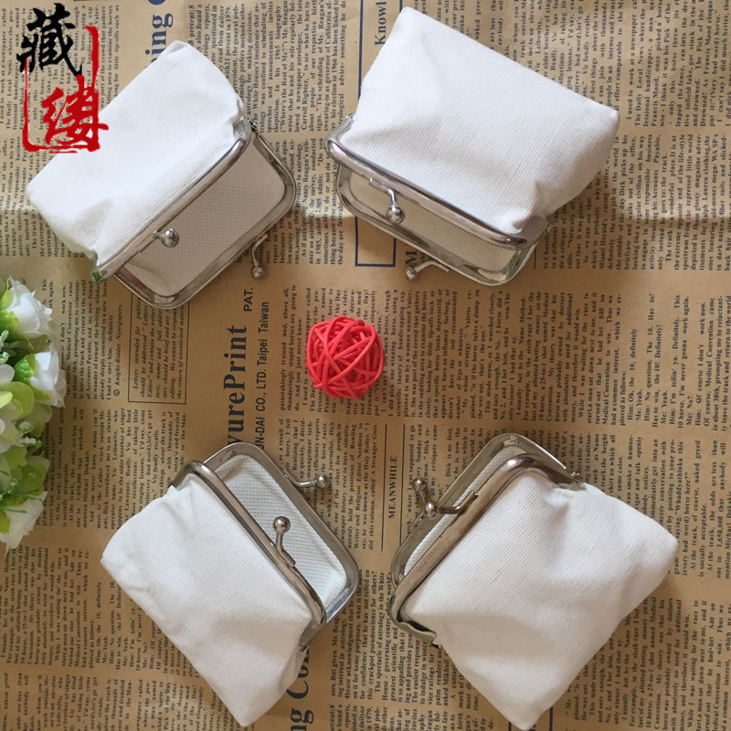 Fluorescent White Canvas Coin Purse Student Fabric Coin Bag Children's Wallet Christmas Small Gift Wholesale
