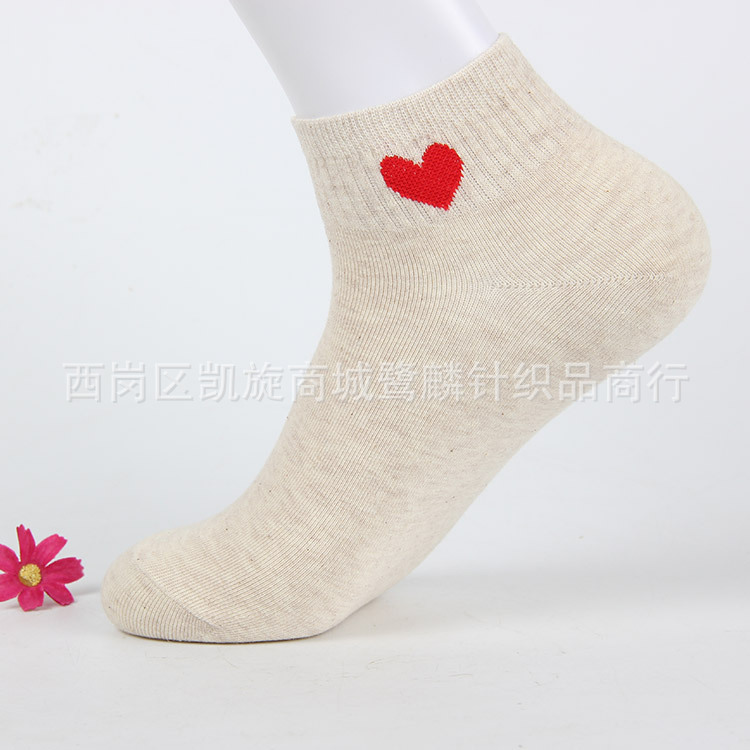 EW100韩国袜子批发女袜夏季新款薄款透气爱心韩版潮流短款女袜