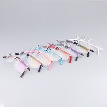 Wholesale fashion frameless glasses frame myopia Ultra Light super elastic TR90 colorful jelly men and women frame 720