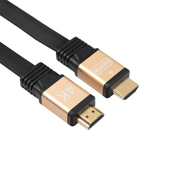 AliExpress 2.0 version aluminum alloy head HDMI HD video cable 4k * 2k flat HDMI cable