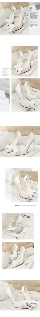 Giày cao gót nữ mũi nhọn gót thanh mảnh thắt nơ, hở gót kiểu slingback khoét hông — Màu đen, Màu đỏ, Màu hồng, Màu trắng