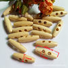4cm Foreign Trade Wooden Olive Button Coat Coat Coat Decorative Button Fashion Button Natural Wood 2 Eyes