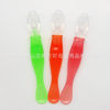 Siqi baby straight handle multi-purpose temperature-sensitive silicone spoon color changing spoon baby silicone spoon baby spoon