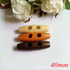 4cm Foreign Trade Wooden Olive Button Coat Coat Coat Decorative Button Fashion Button Natural Wood 2 Eyes