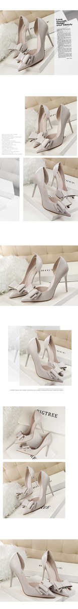 Giày cao gót nữ mũi nhọn gót thanh mảnh thắt nơ, hở gót kiểu slingback khoét hông — Màu đen, Màu đỏ, Màu hồng, Màu trắng