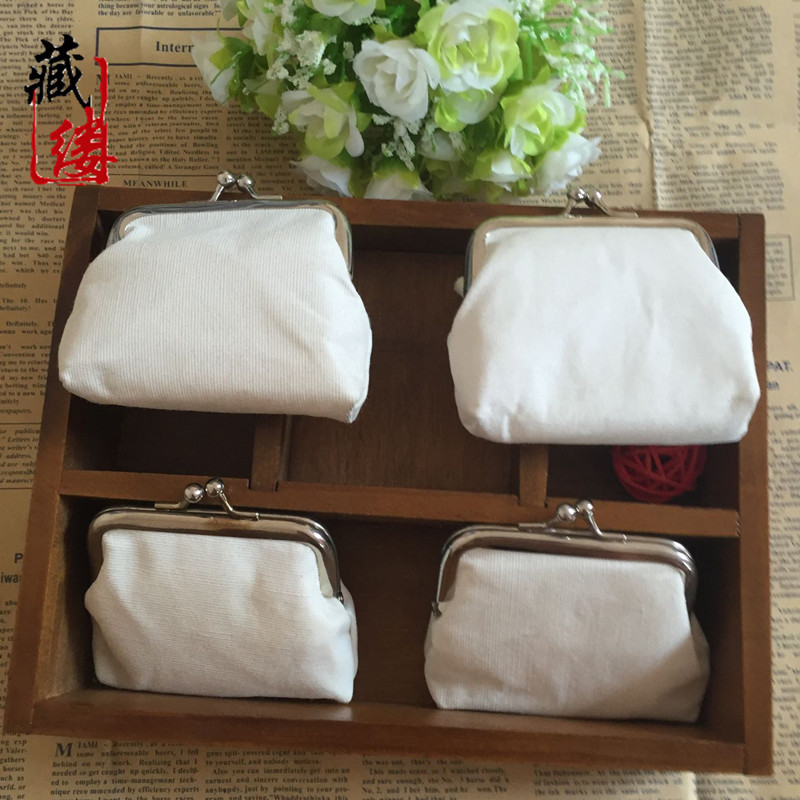 Fluorescent White Canvas Coin Purse Student Fabric Coin Bag Children's Wallet Christmas Small Gift Wholesale