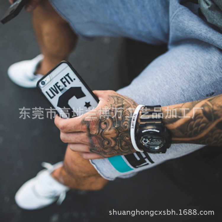 LVFT American Fitness Fashion Brand 5mm Fine Silicone Team Energy Religious Couple Bracelet