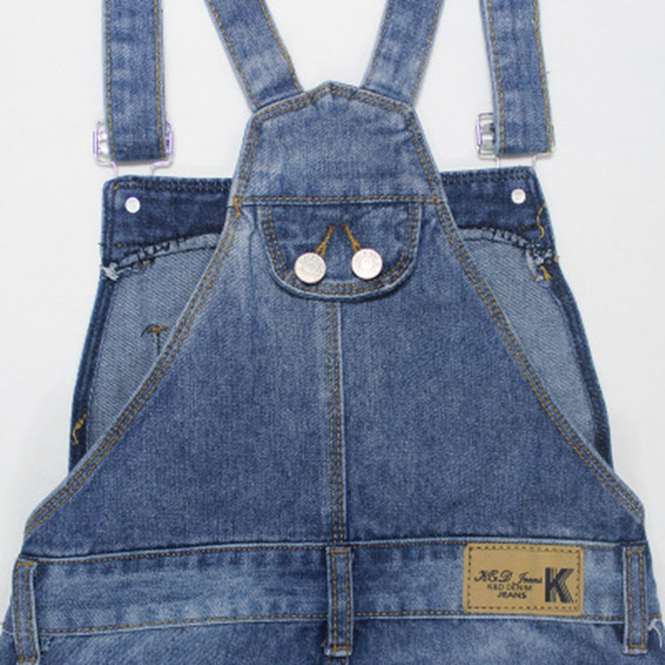 High Waisted Ripped Denim Overalls Loose Fit Slimming Korean Style Casual Spring and Autumn Wear Wholesale Available