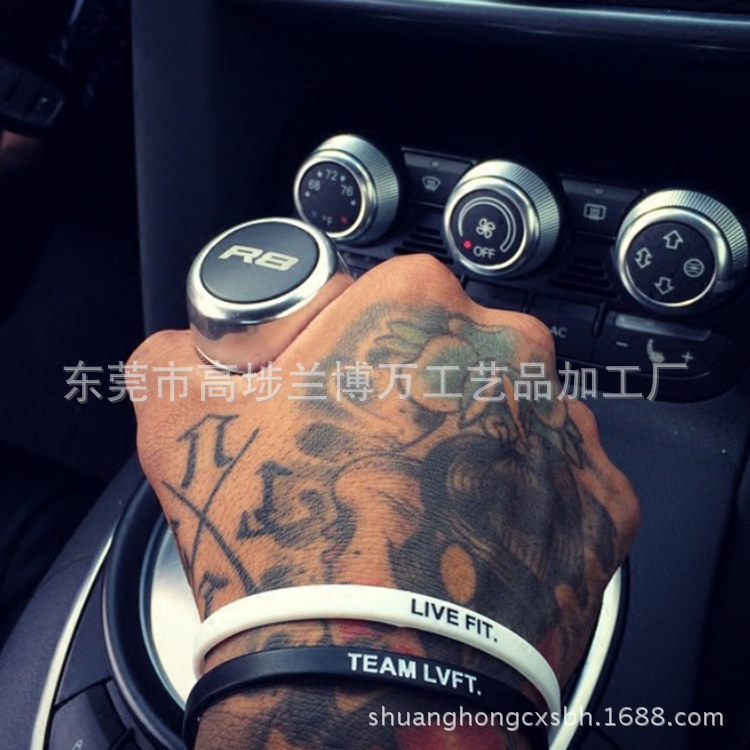 LVFT American Fitness Fashion Brand 5mm Fine Silicone Team Energy Religious Couple Bracelet