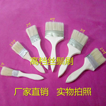 Factory wholesale thick paint brush 1 inch 2 inch 3 inch 4 inch wooden handle wool roller latex paint barbecue