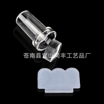 Nail art printing tool transparent jelly silicone material nail art Small Seal set DIY nail pad printing spot