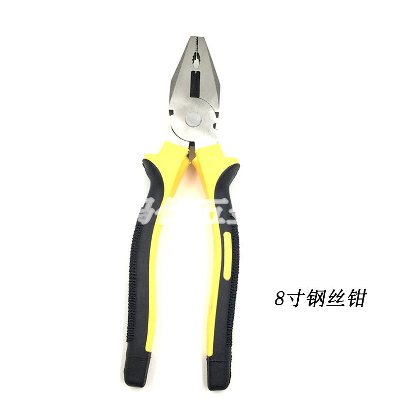 手动装修工具多功能老虎钳子8寸按摩柄钢丝钳尖嘴钳斜口钳批发