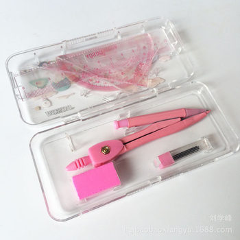 Wholesale student compasses set compasses geometry drawing tools with lead core boxed cartoon student stationery