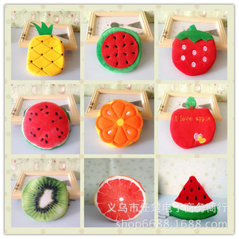 Fruit Coin Purse Watermelon Orange Pineapple Strawberry Cartoon Plush Small Bag Coin Bag