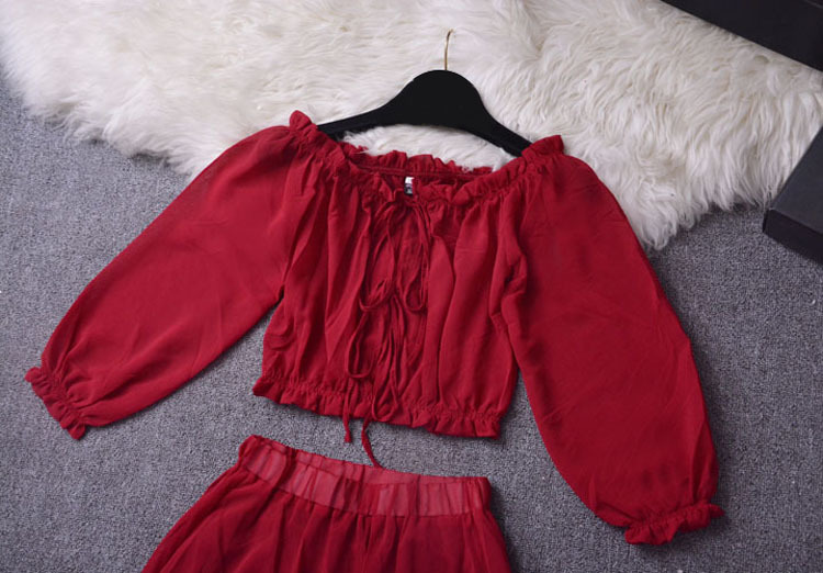 Đầm maxi nữ thắt eo dài tay cổ tròn chất liệu polyester phối ren — Mờ mờ mờ chi tiết 10