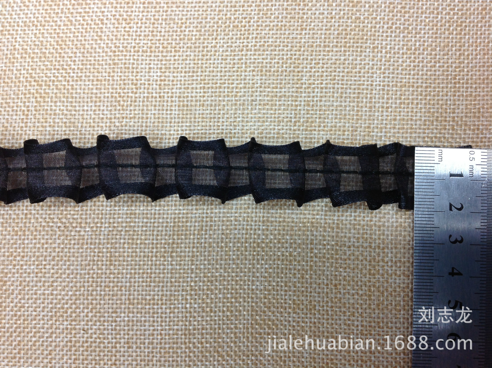 In stock supply 2CM wide edge yarn wrinkle lace high-end clothing accessories DIY handmade