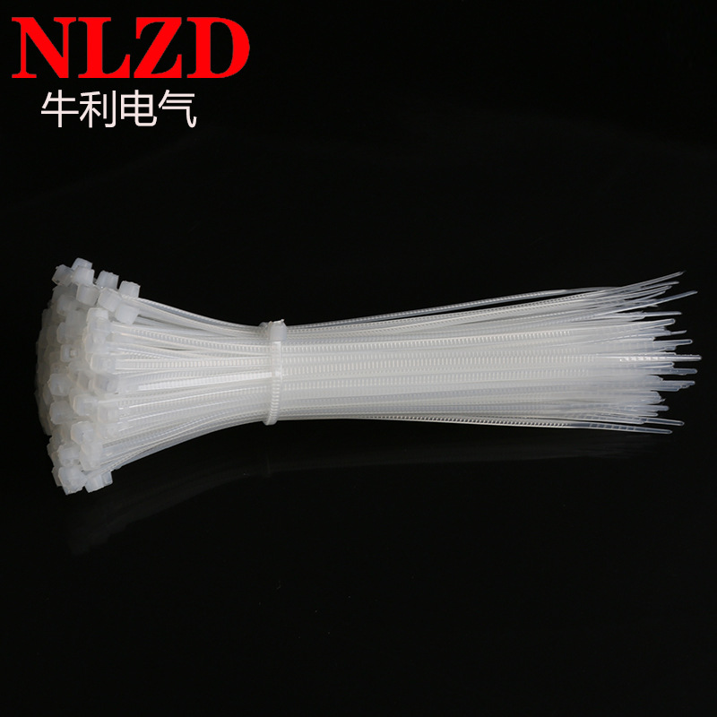 Niuli plastic cable tie 3*150mm black and white 1000/bag bundle cable tie factory wholesale