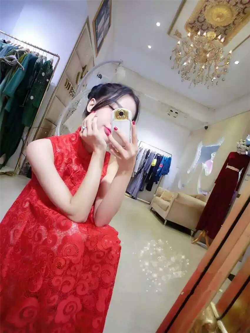 Đầm maxi nữ thắt eo ren đỏ dự tiệc — Đỏ chi tiết 6