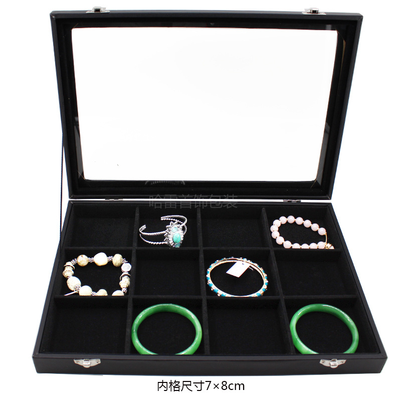 Medium and Large Black Jewelry Box Jewelry Box Necklace Ring Earrings Bracelet Earrings Jewelry Storage Display Stand Props