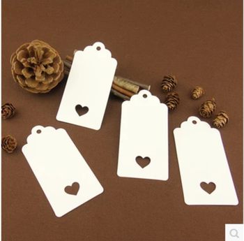 Hollow Love Flower Head Square White Paper Card Paper Card Baking Pendant DIY Message Card Bookmark