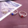 Yiwu small jewelry, оптовое кольцо с кристаллами, 36 персиковых сердечек, корейская версия элитного парного кольца в штучной упаковке, горячая распродажа на Taobao mini 4