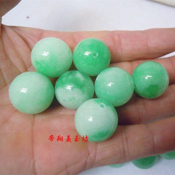 Myanmar jade green loose beads DIY beads bracelet necklace with beads 5mm -- 10mm emerald beads
