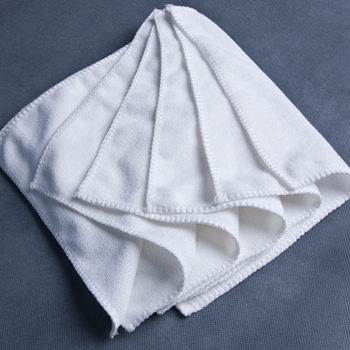 Wholesale Microfiber Towel Lace Small Square Soft Gift Small Towel Wipe Cleaning Towel White Wipe