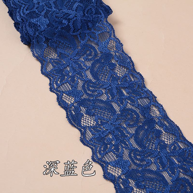 爆款氨纶花边弹力蕾丝花边服装辅料内衣辅料婚纱针织材料厂家直供