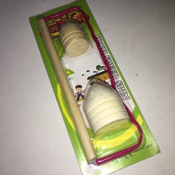 2 yuan shop wholesale suction card wooden gyro ground rotation gyro two-pack children's toys two yuan shop wholesale supply