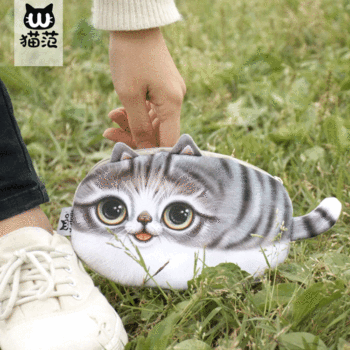 Ten yuan store supply a generation of cat cartoon cute stationery storage bag creative fabric creative coin purse